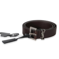 Saint Laurent Brown Lambskin Cassandre 38mm Belt 80/32 fv