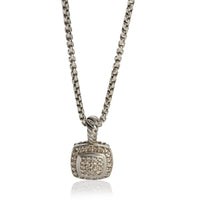 David Yurman Sterling Silver Diamond Petite Albion Pendant fv