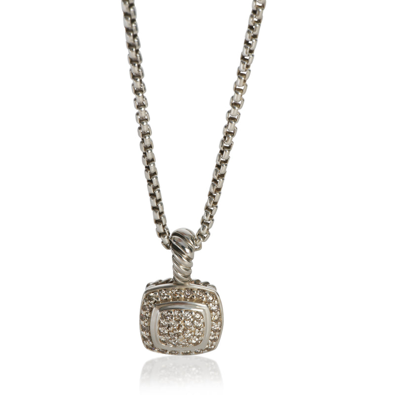 David Yurman Sterling Silver Diamond Petite Albion Pendant fv