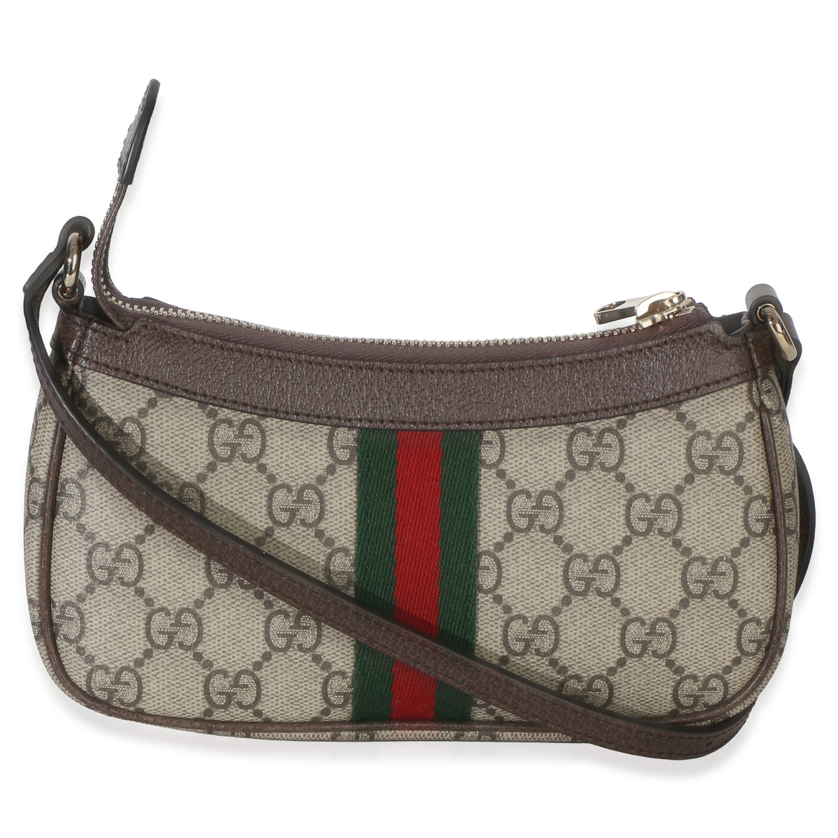 Gucci Beige Ebony GG Supreme Monogram Canvas Mini Ophidia Shoulder Bag Handbag 4