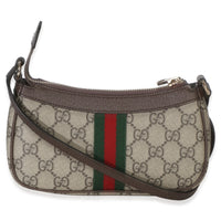 Gucci Beige Ebony GG Supreme Monogram Canvas Mini Ophidia Shoulder Bag Handbag 4