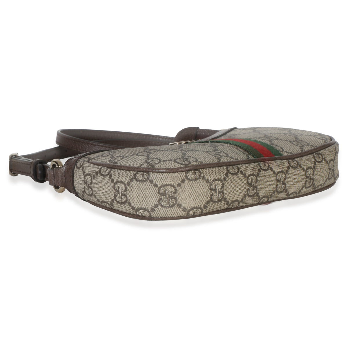 Gucci Beige Ebony GG Supreme Monogram Canvas Mini Ophidia Shoulder Bag Handbag 7