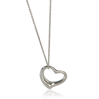 Tiffany & Co. Sterling Silver  Elsa Peretti Open Heart Pendant fv