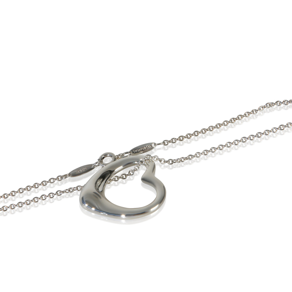 Tiffany & Co. Sterling Silver  Elsa Peretti Open Heart Pendant 2
