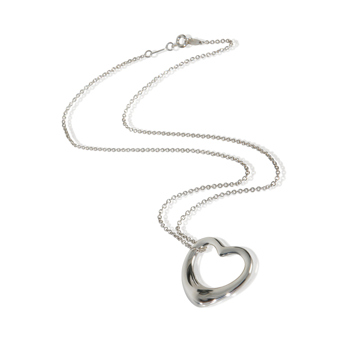 Tiffany & Co. Sterling Silver  Elsa Peretti Open Heart Pendant 3