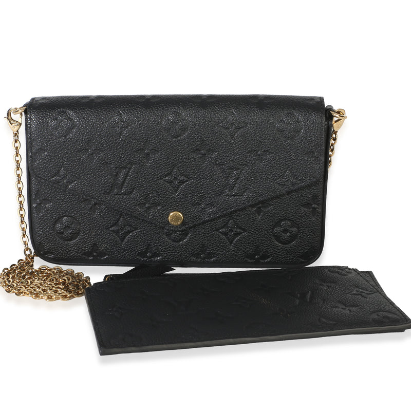Louis Vuitton Black Monogram Empreinte Felicie Pochette Handbag id