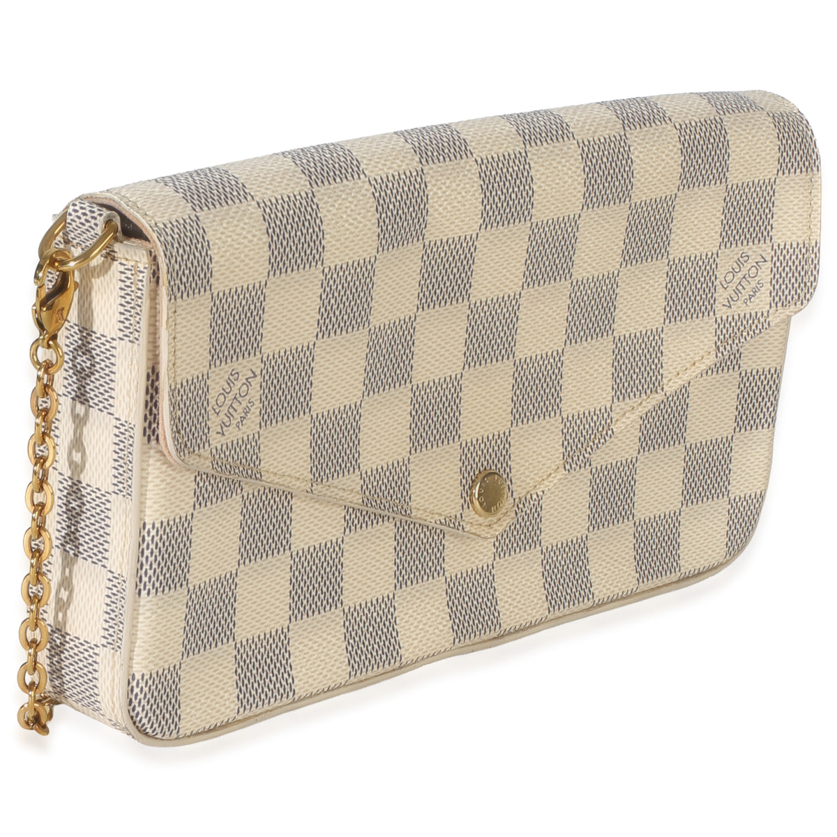 Louis Vuitton Rose Ballerine Damier Azur Canvas Felicie Pochette Handbag 4
