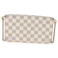 Louis Vuitton Rose Ballerine Damier Azur Canvas Felicie Pochette Handbag 5