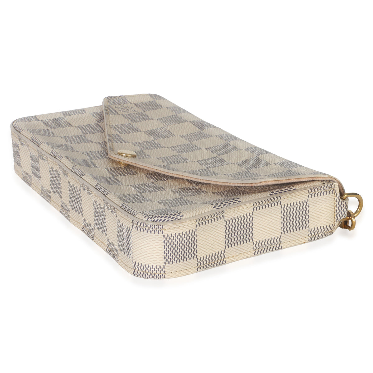 Louis Vuitton Rose Ballerine Damier Azur Canvas Felicie Pochette Handbag 7