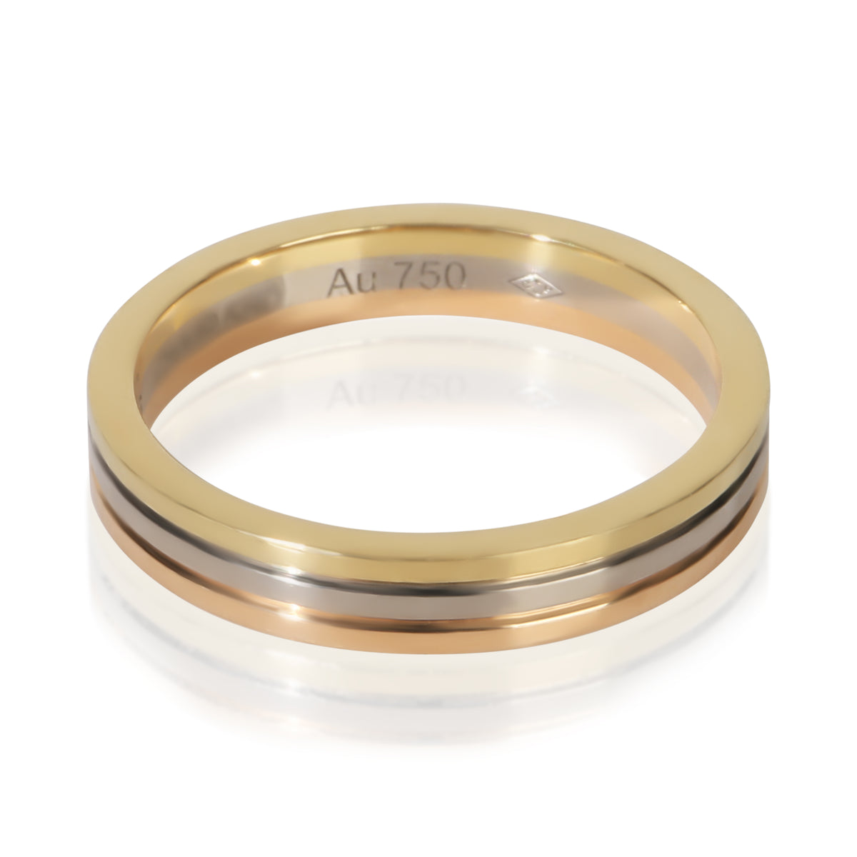 Cartier 3 Tone Gold  Vendome Louis  3.5mm Band pv