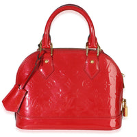 Louis Vuitton Red Monogram Vernis Alma BB Handbag id