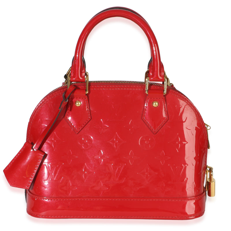 Louis Vuitton Red Monogram Vernis Alma BB Handbag id