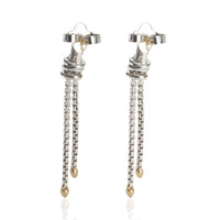 David Yurman Yellow Gold & Sterling Silver Diamond Petite Helena Earrings bv