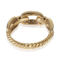 David Yurman Yellow Gold Diamond Stax Chain Link Ring pv