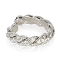 David Yurman White Gold Diamond Sculpted Cable Flex Ring sv