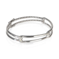 David Yurman White Gold Diamond Continuance Bracelet av