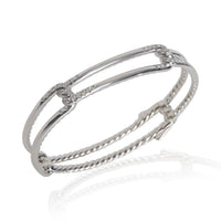 David Yurman White Gold Diamond Continuance Bracelet bv