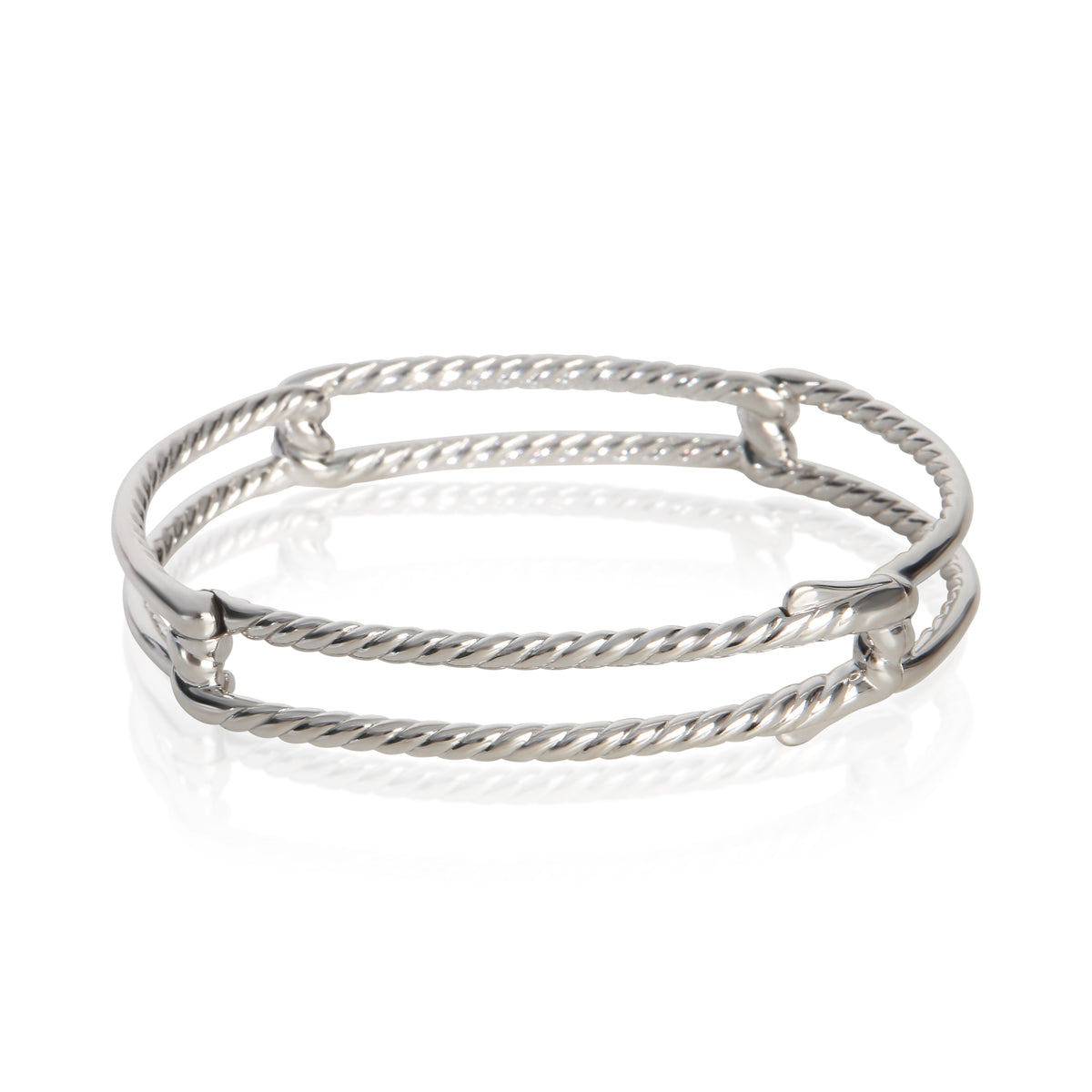 David Yurman White Gold Diamond Continuance Bracelet pv