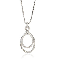 David Yurman Sterling Silver Diamond Continuance Pendant fv