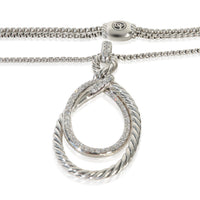 David Yurman Sterling Silver Diamond Continuance Pendant sv