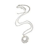 David Yurman Sterling Silver Diamond Medium Model Stax Pendant pv
