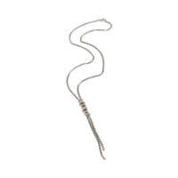 David Yurman Yellow Gold & Sterling Silver Diamond Helena Lariat Necklace pv