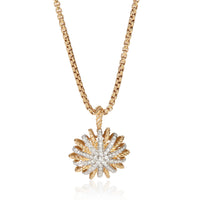 David Yurman Rose Gold Diamond Medium Starburst Pendant fv