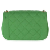 Chanel Green Quilted Jersey Chic With Me Mini Flap Bag Handbag 4