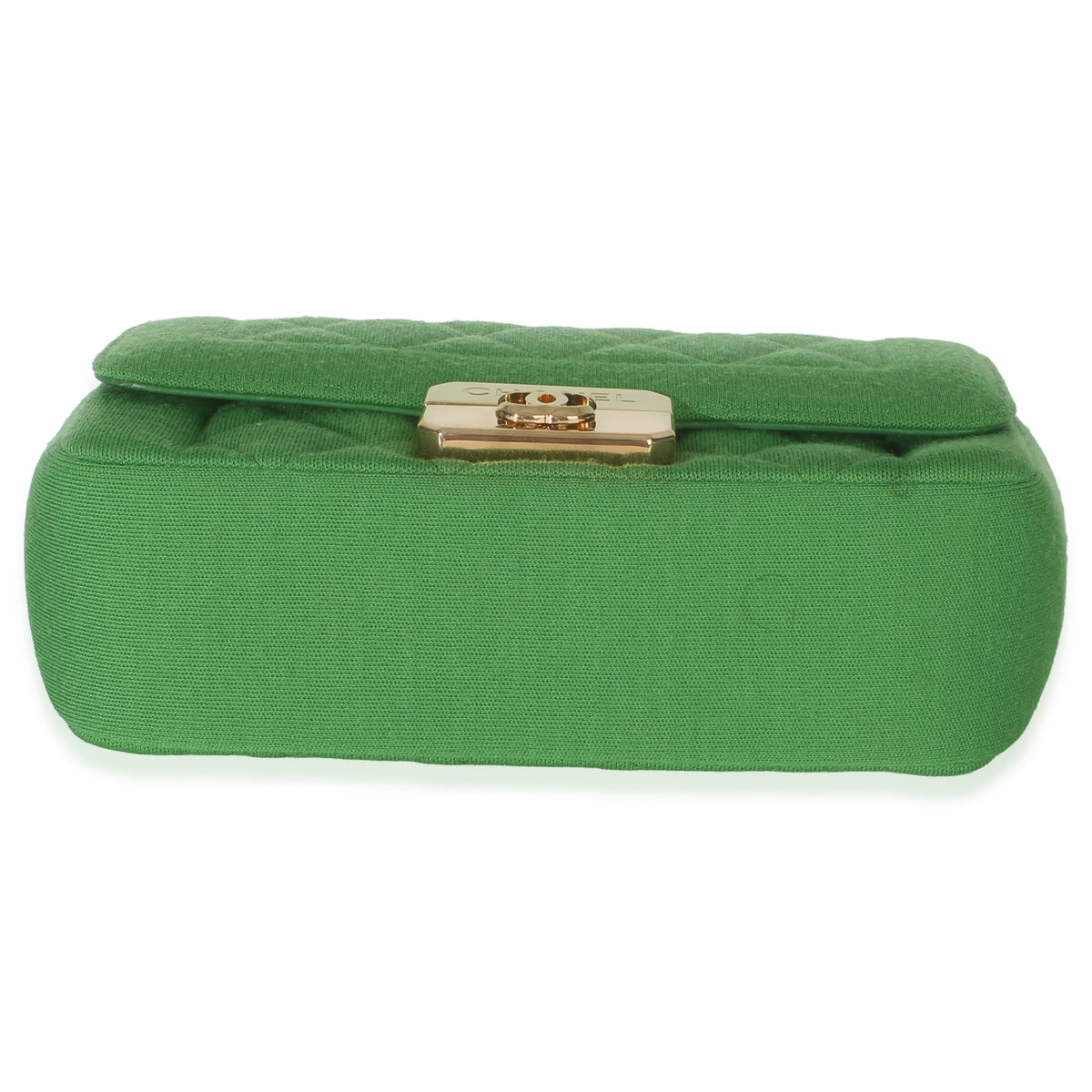 Chanel Green Quilted Jersey Chic With Me Mini Flap Bag Handbag 5