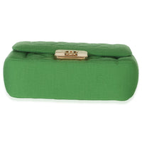 Chanel Green Quilted Jersey Chic With Me Mini Flap Bag Handbag 5
