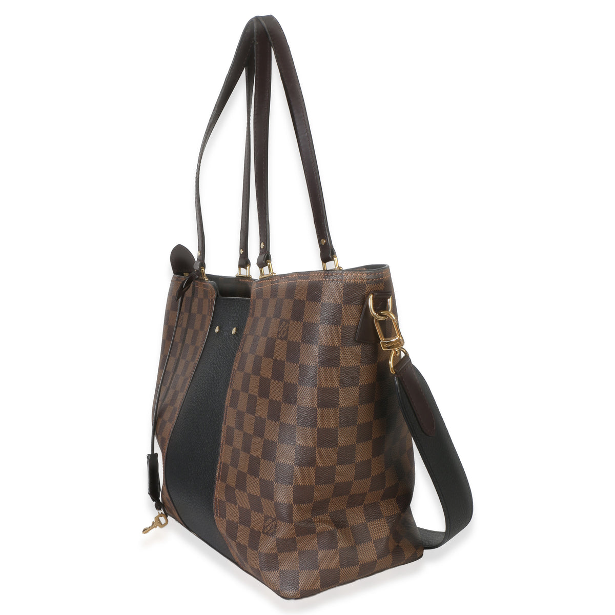 Louis Vuitton Canvas Damier Ebene Taurillon Jersey Tote Handbag 2
