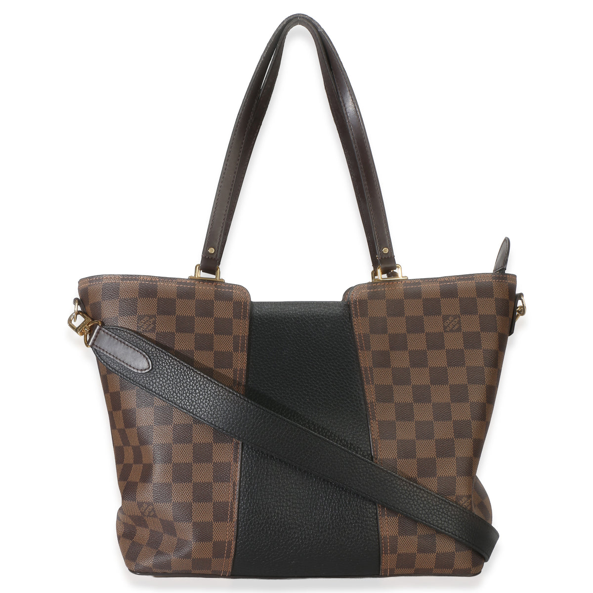 Louis Vuitton Canvas Damier Ebene Taurillon Jersey Tote Handbag 4