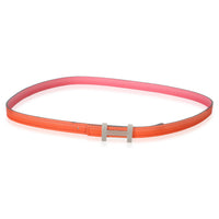Hermès Rose Azalee Epsom Orange Poppy Swift Focus Belt PHW 80/32 4