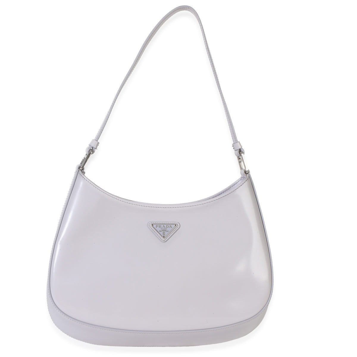 Prada Grey Spazzolato Medium Cleo Bag Handbag fv