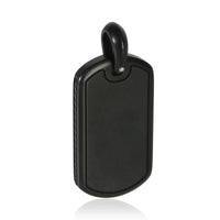 David Yurman Sterling Silver Diamond Dog Tag Pendant pv