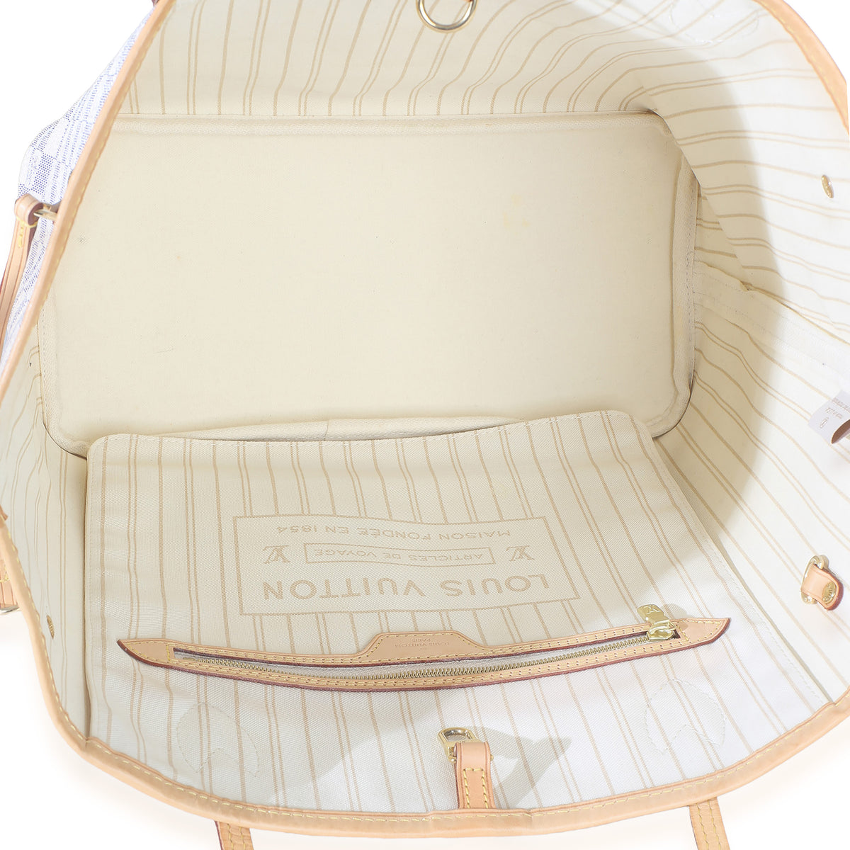 Louis Vuitton Damier Azur Canvas Neverfull MM Handbag 8