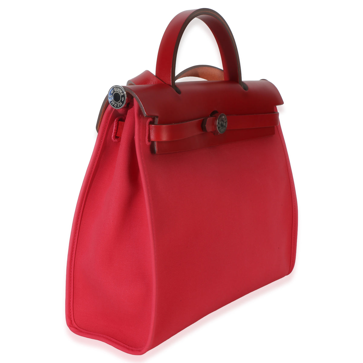 Hermès Rose Mexico Rouge Piment Toile Militaire Hunter Herbag Zip 31 PHW Handbag 2