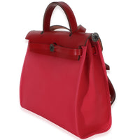 Hermès Rose Mexico Rouge Piment Toile Militaire Hunter Herbag Zip 31 PHW Handbag 4