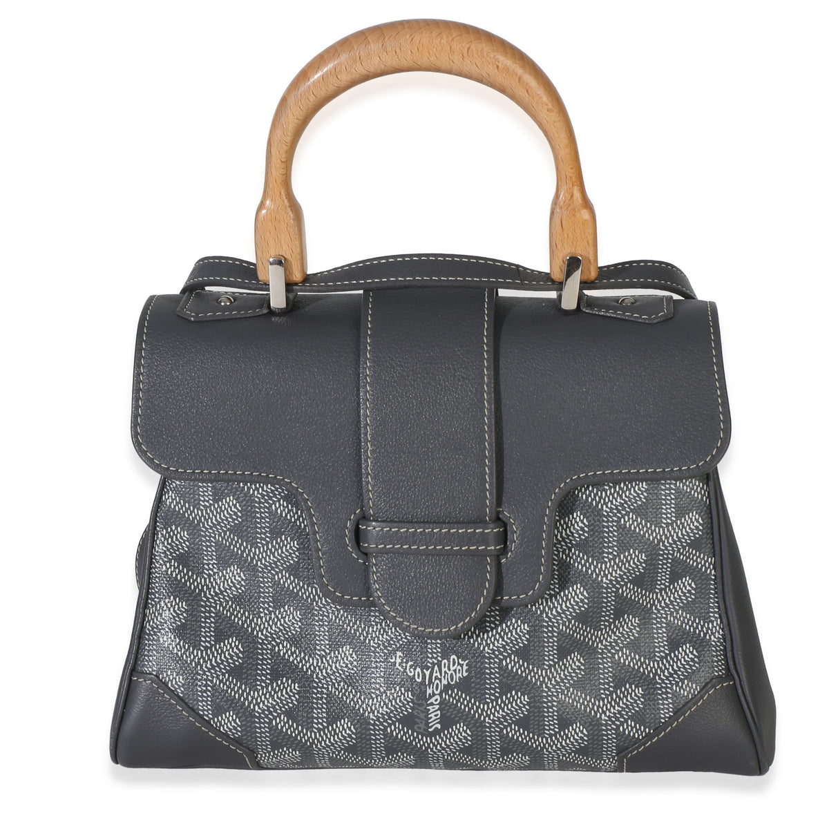 Goyard Grey ine Canvas Mini Saigon Top Handle Handbag id
