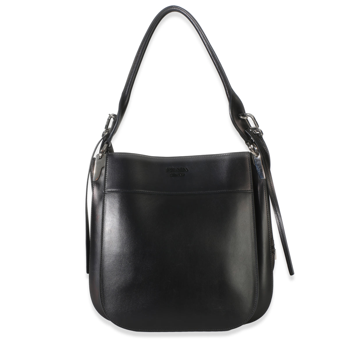 Prada Black Calfskin City Small Margit Bag Handbag fv