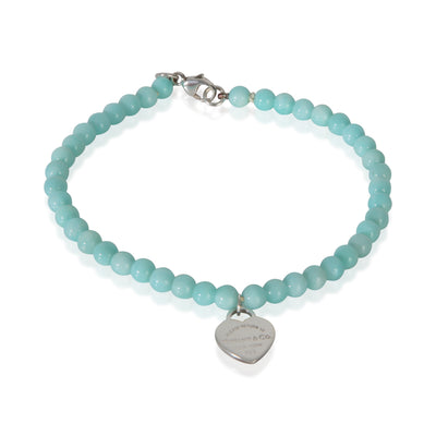 Tiffany & Co. Sterling Silver Amazonite Return To Tiffany Bracelet fv