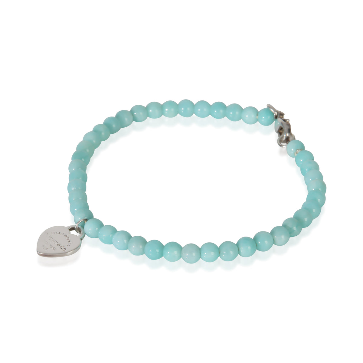 Tiffany & Co. Sterling Silver Amazonite Return To Tiffany Bracelet 2