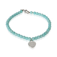 Tiffany & Co. Sterling Silver Amazonite Return To Tiffany Bracelet fv