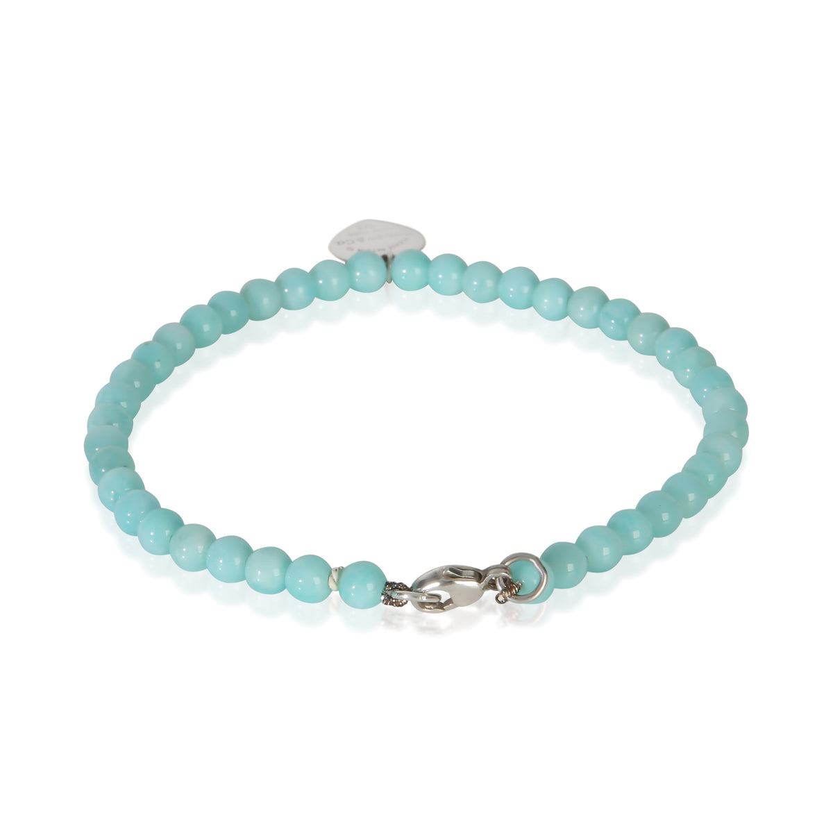 Tiffany & Co. Sterling Silver Amazonite Return To Tiffany Bracelet 3