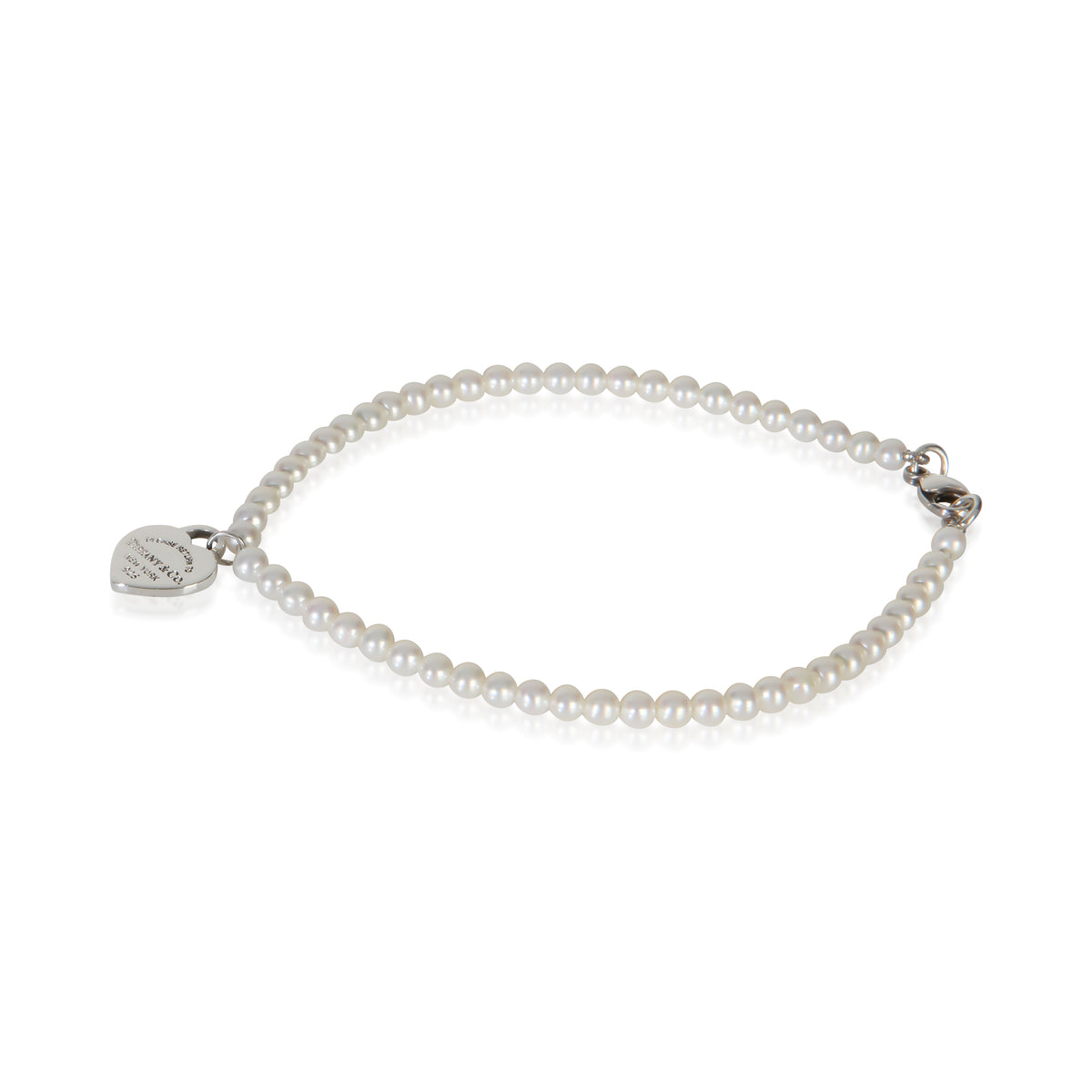 Tiffany & Co. Sterling Silver Pearl Return To Tiffany Bracelet 2