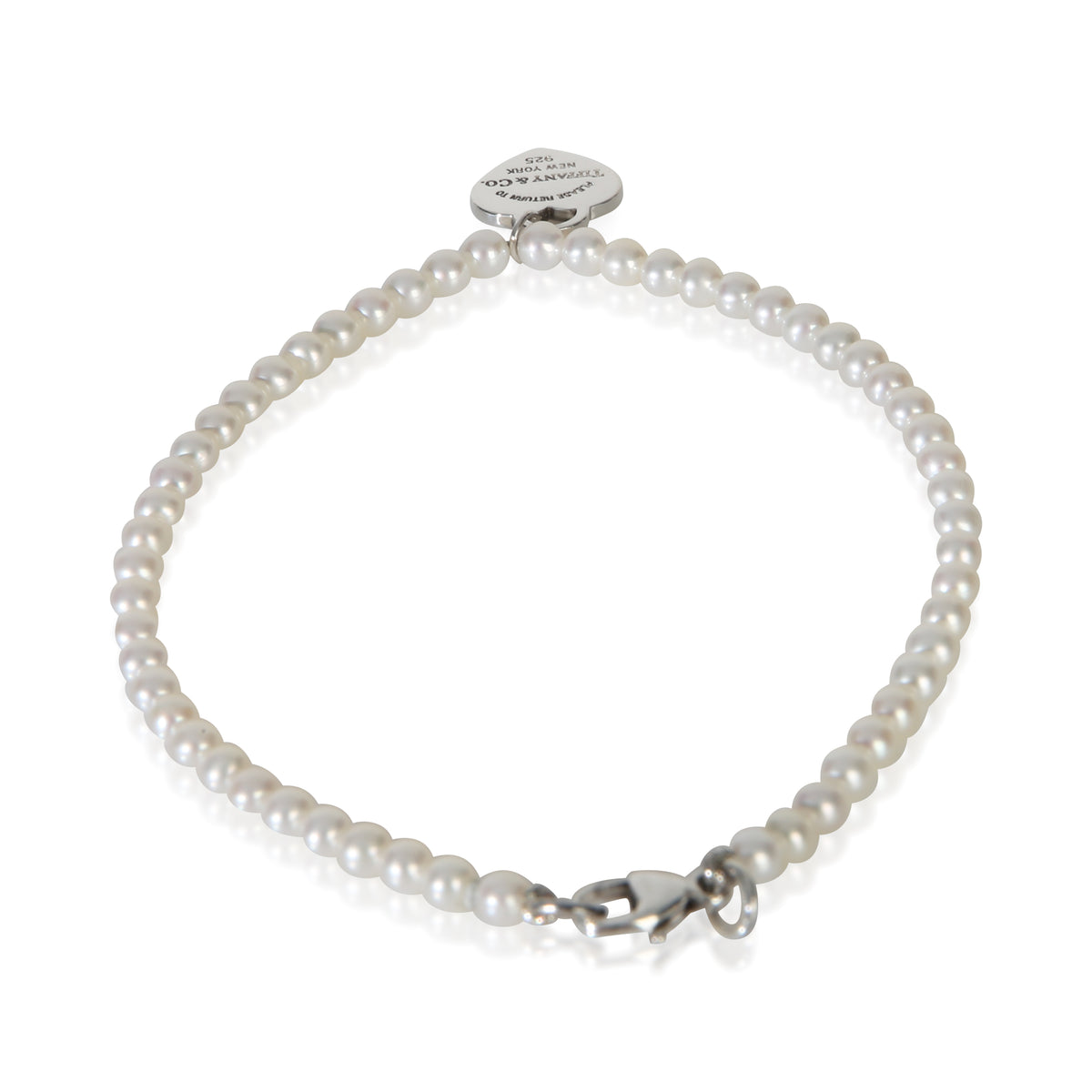 Tiffany & Co. Sterling Silver Pearl Return To Tiffany Bracelet 3