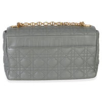 Christian Dior Grey Supple Calfskin Cannage Medium Caro Chain Bag Handbag 4