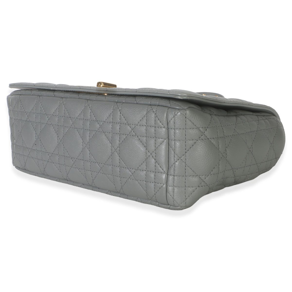 Christian Dior Grey Supple Calfskin Cannage Medium Caro Chain Bag Handbag 6