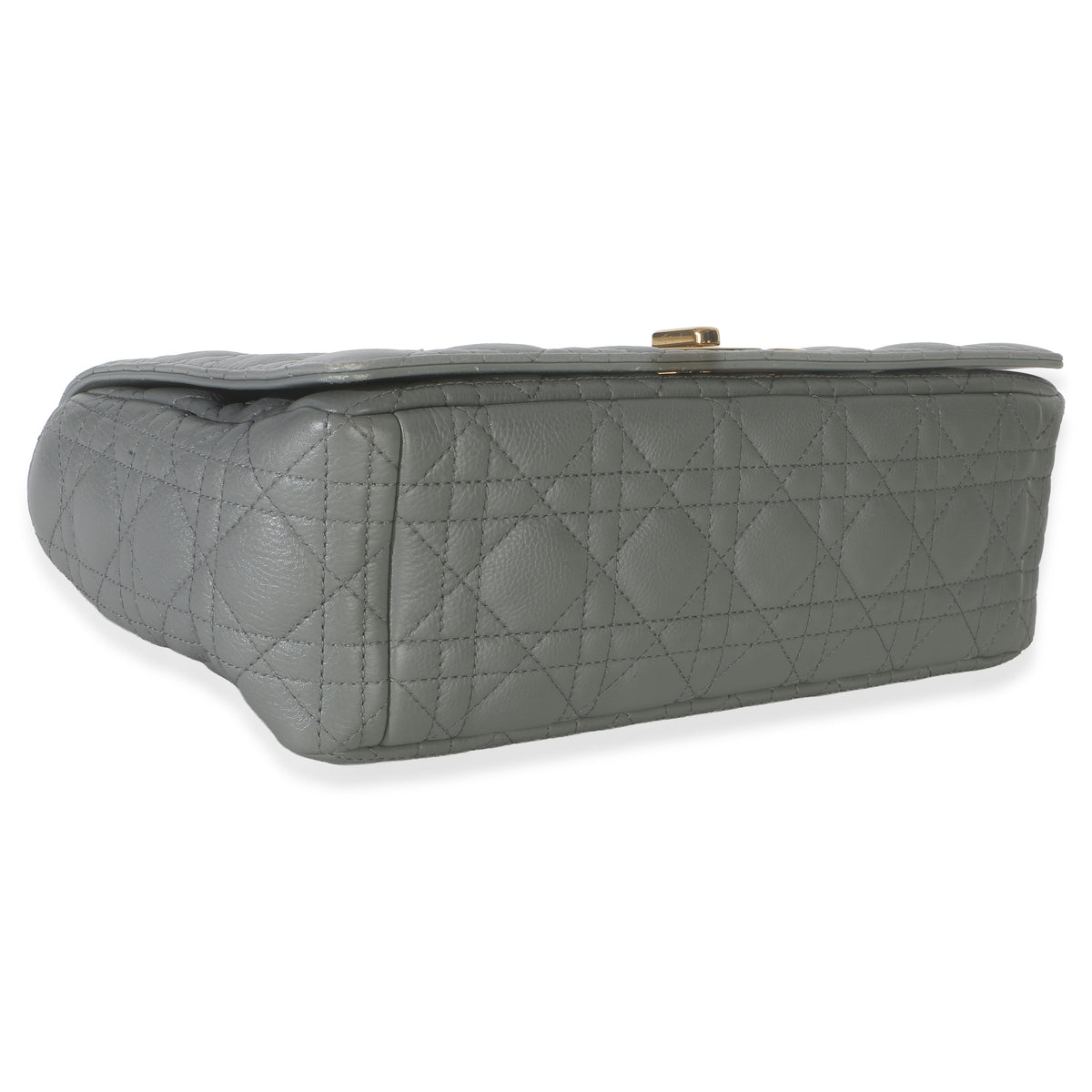 Christian Dior Grey Supple Calfskin Cannage Medium Caro Chain Bag Handbag 7
