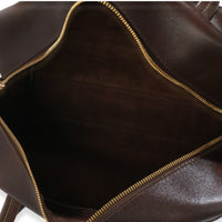 Prada Cocoa Brown Antiqued Calfskin Large Carry Shoulder Bag Handbag 8